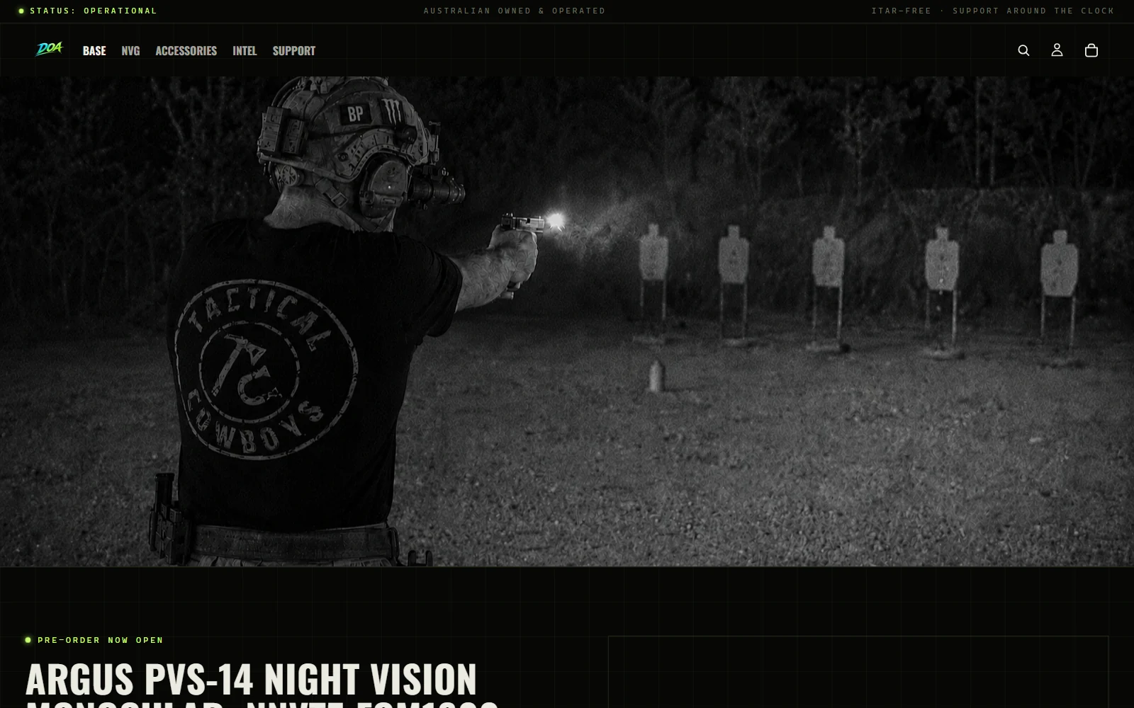 Current Dark Operations Australia storefront state