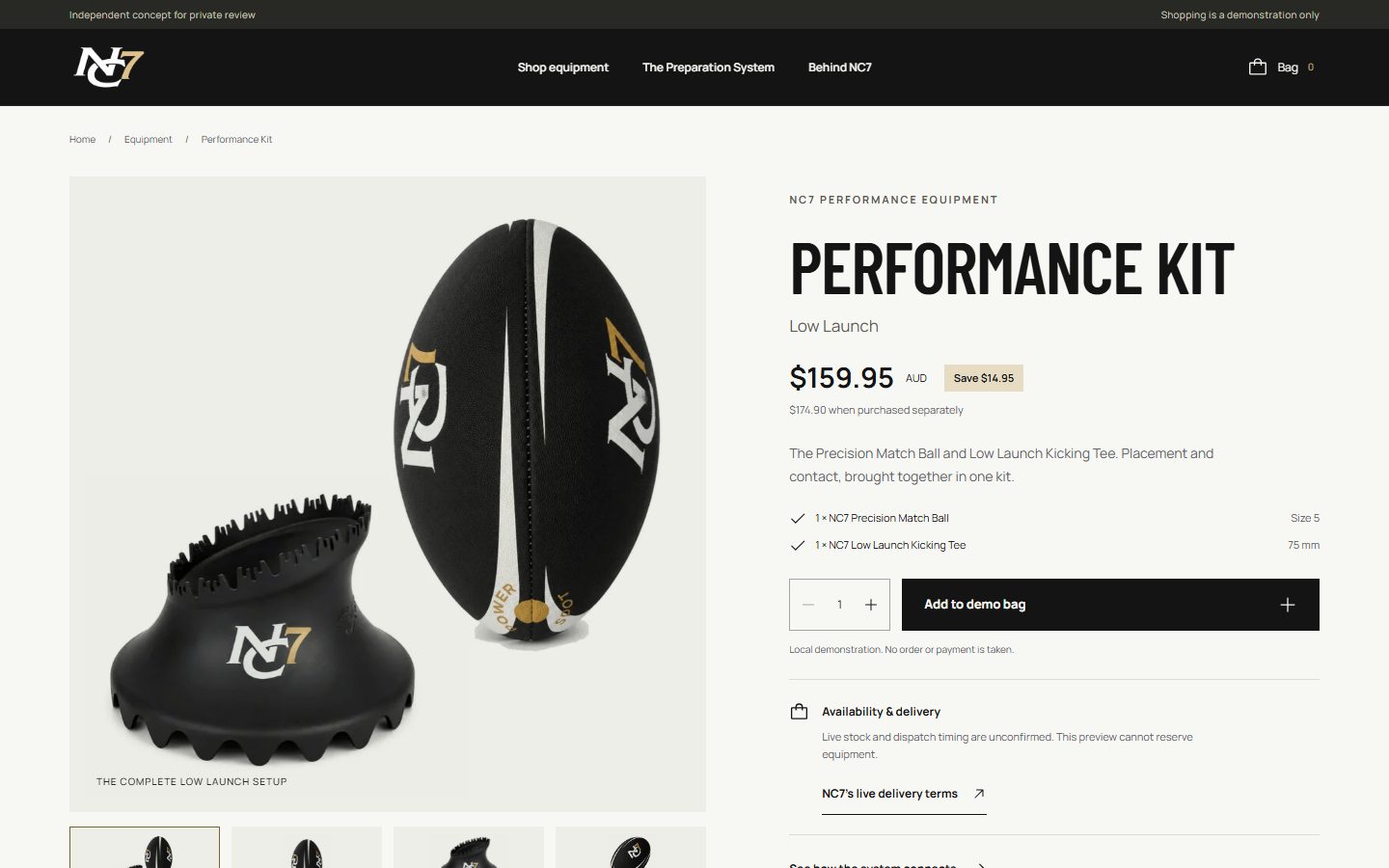 NC7 concept Performance Kit page, first screen.